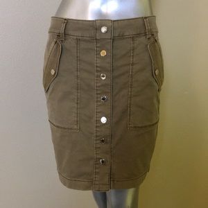 WHBM | Utility Boot Skirt Snap Up Front